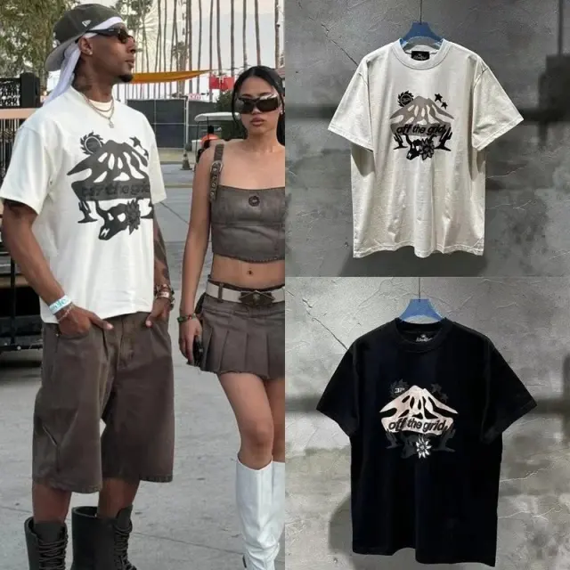 OffTheGrid Mountain Print white casual T-shirt